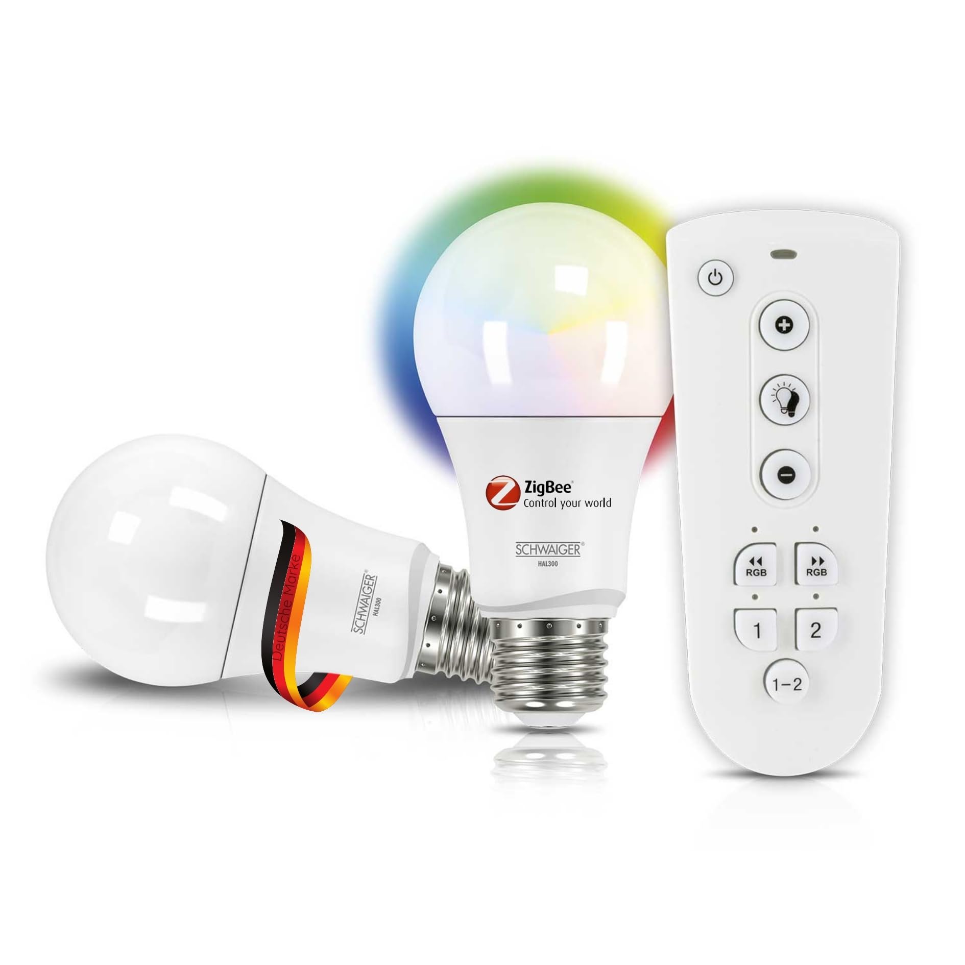 SCHWAIGER -HALSET300- LED Leuchtmittel Set (E27) RGBW Multicolor LightSmart Home, Smart Living, H4You