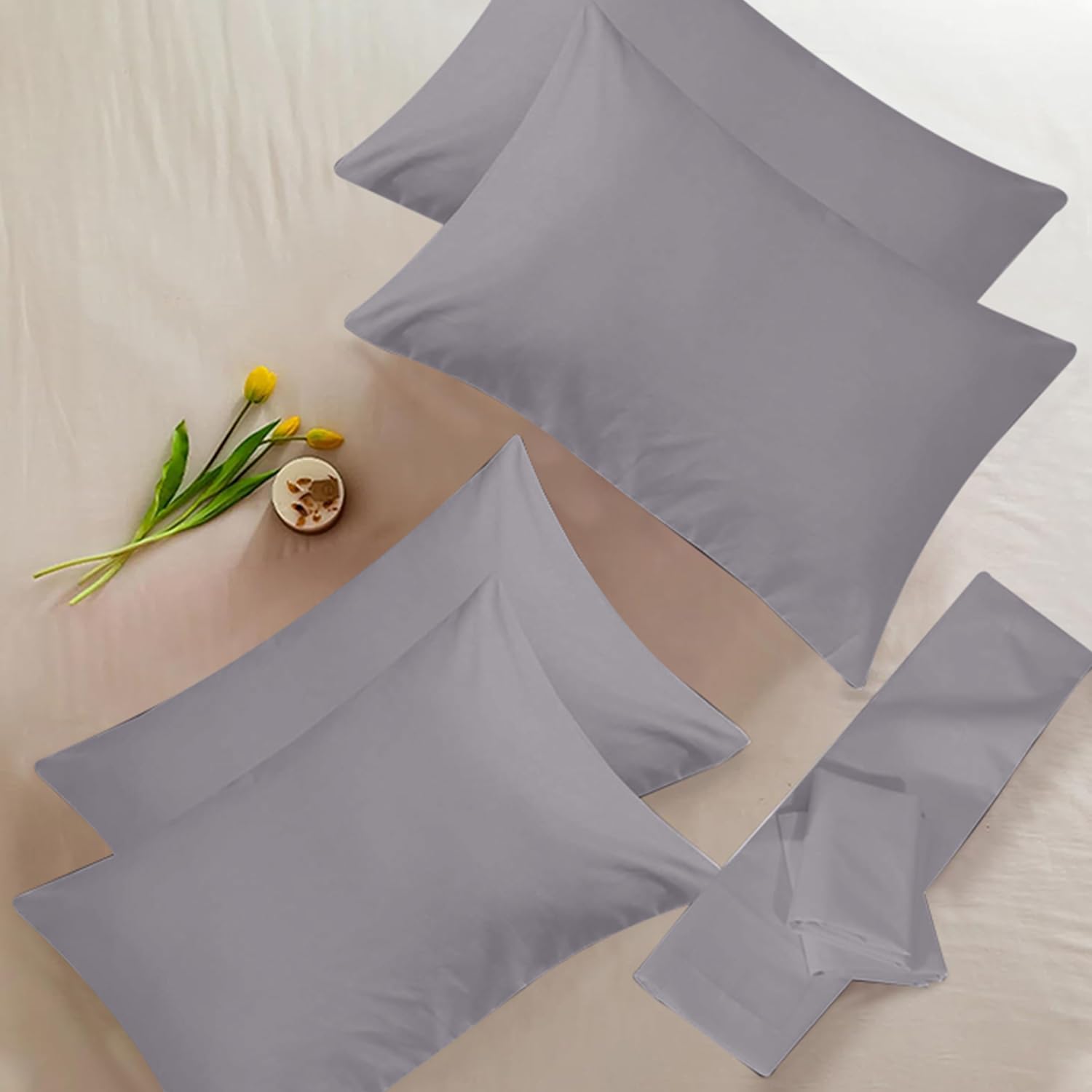 NAFAY LIVING Pillow Cases 4 Pack Cotton 300 Thread Count, Hotel Quality Pillow Covers with Envelope Enclosure - Image 3