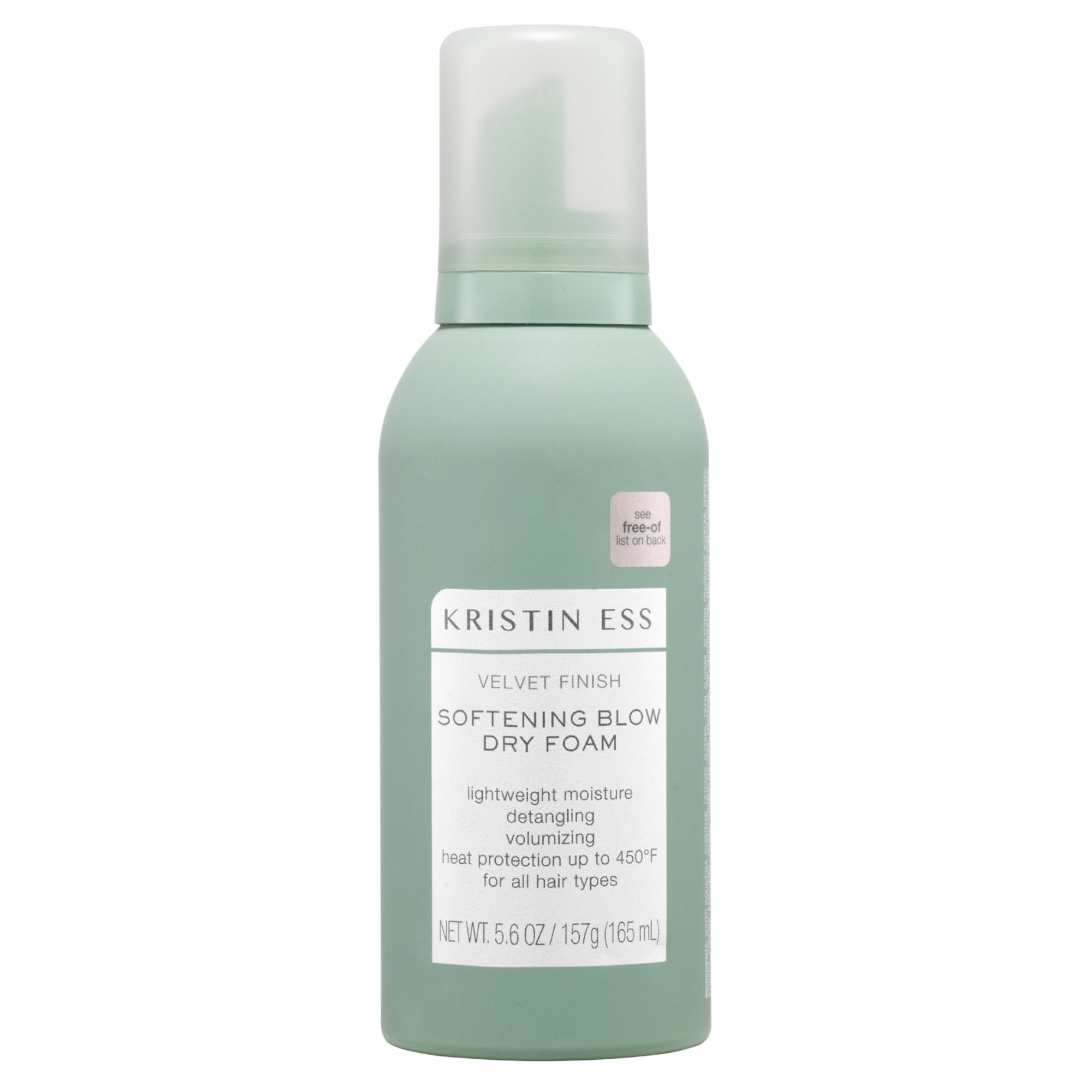 Kristin Ess Heat Protectant Hair Mousse for Women, 4-in-1 Volumizing Styling Foam for Blow Out that Softens, Detangles, Adds Shine and Reduces Frizz