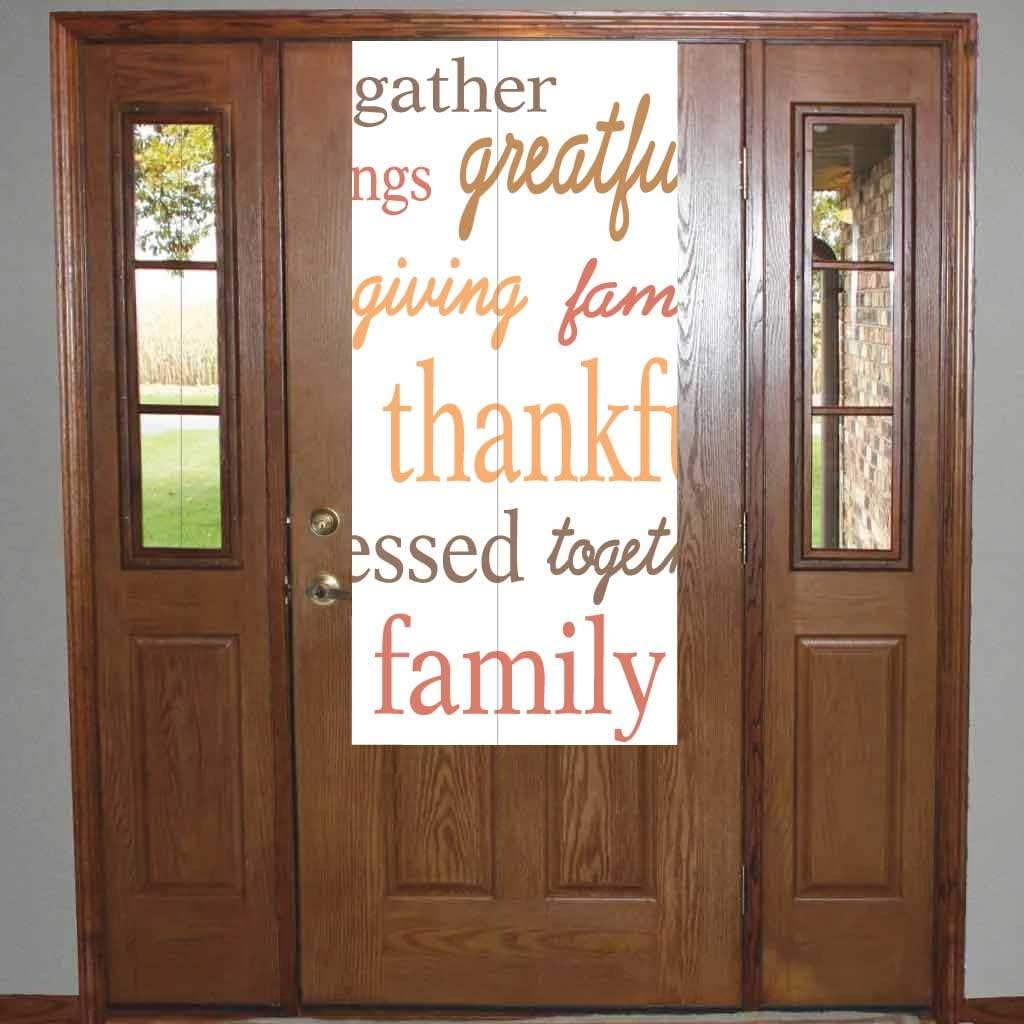 VictoryStore Door Banner: Happy Thanksgiving Door Banner Waterproof Vinyl