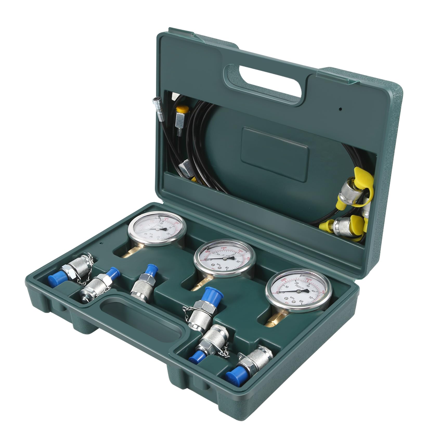 Aisuoka Hydraulic Pressure Guage Excavator Hydraulic Pressure Test Kit With Testing Hose Coupling And Gauge Tools