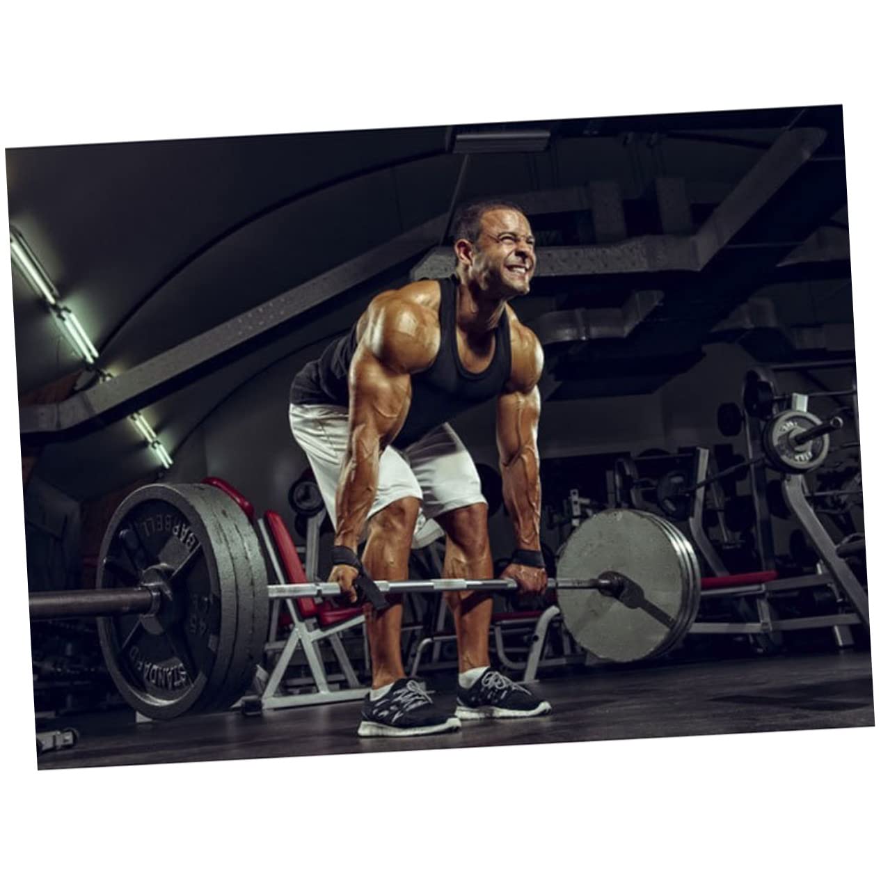 BESTonZON Cintura Di Presa Attrezzo Per Esercizi Attrezzatura Per Allenamento Fascia Da Polso Per Fitness Fasce Per Sollevamento Pesi Fascia Da Polso Per Palestra Nera
