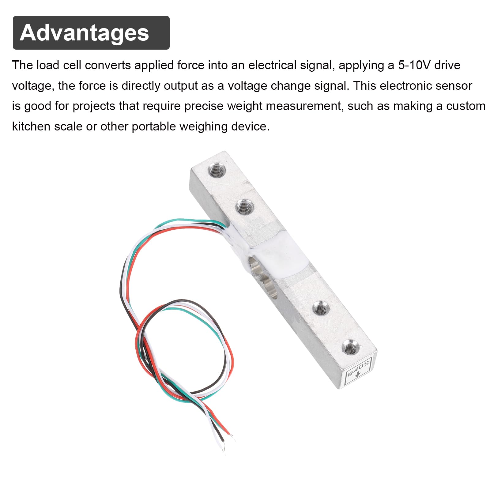 QUARKZMAN Sensori di Pesatura, Sensore Peso Cella Carico Digitale 20 Kg + Sensore Pesatura Modulo Hx711 24 Bit Precisione A/D Doppio Canale per Kit Bilancia Cucina Elettronica Portatile