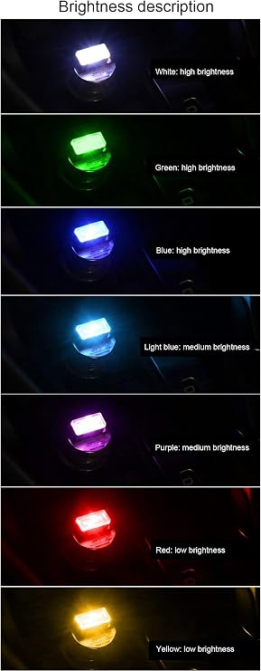 USB Portable Color Atmosphere Lights, LED,Car, Home, Computer and Other USB Jack, Compact
