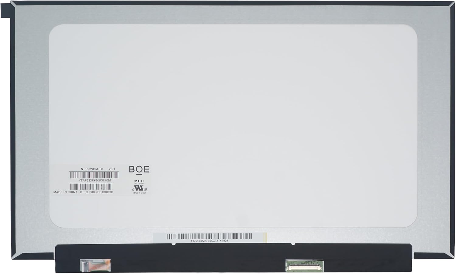 15.6" LCD Touch Screen Replacement for NT156WHM-T03 V8.0 V8.1, HD 1366x768 Glossy On-Cell Touch Display, 40-Pin Laptop Screen