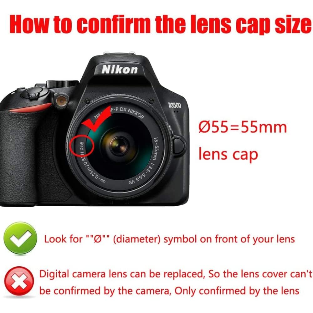 43 mm Lens Cap Cover, Compatible with Canon RF 50 mm RF50 mm f/1.8 STM, Canon RF 16 mm RF16 mm F2.8 STM, EF-M 28 mm f/3.5 is STM, HUIPUXIANG
