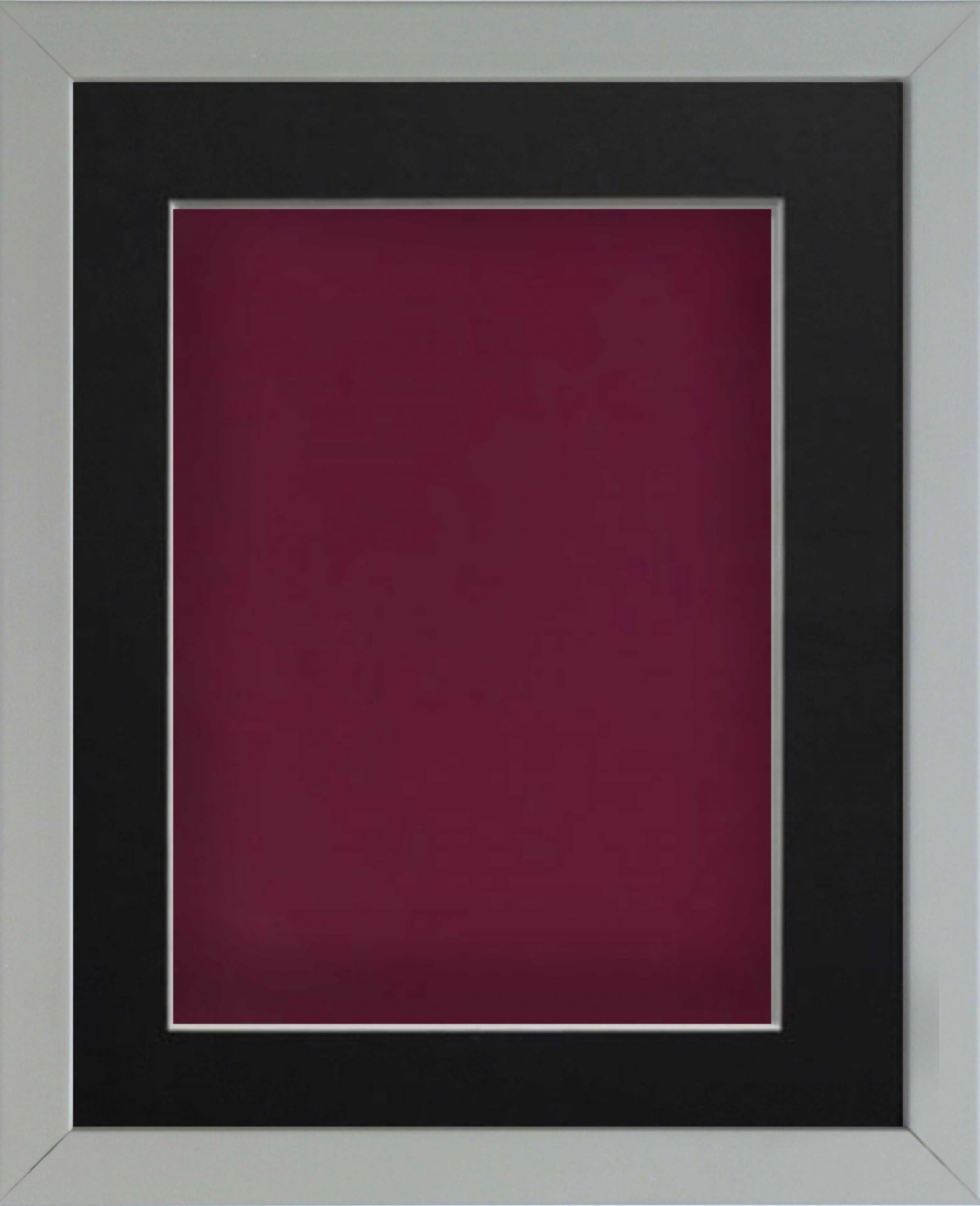 Frame Company Radcliffe Grey 24x18 with Plum BB and Black Mount for 18x12