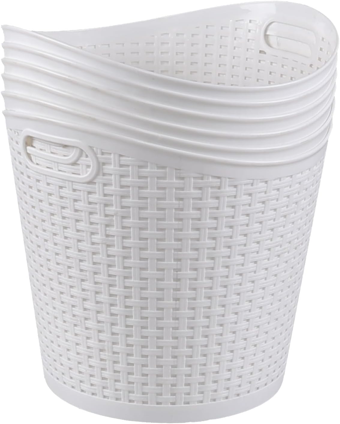 6 Pack 30L Plastic Laundry Storage Hamper Basket for Dirty Clothes