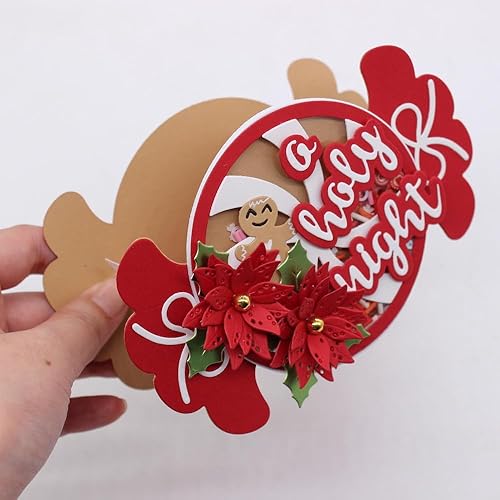 KSCRAFT Caja de coctelera de caramelo de menta, plantillas de troqueles de corte de metal, plantillas para álbumes de recortes, decoración en