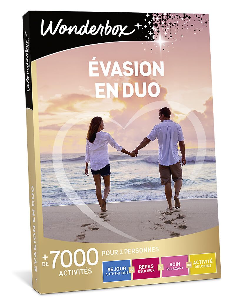 Wonderbox - Évasion en Duo - Coffret Cadeau - Idée Cadeau Multi Activités