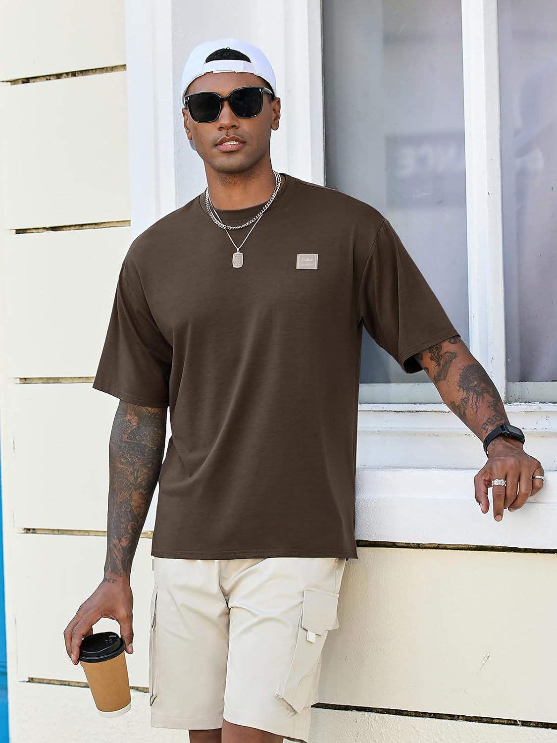 Mens Lightweight Dry Fit T-Shirt Oversized Workout Shirts Breathable Moisture Wicking Athletic Tee Tops - Image 2