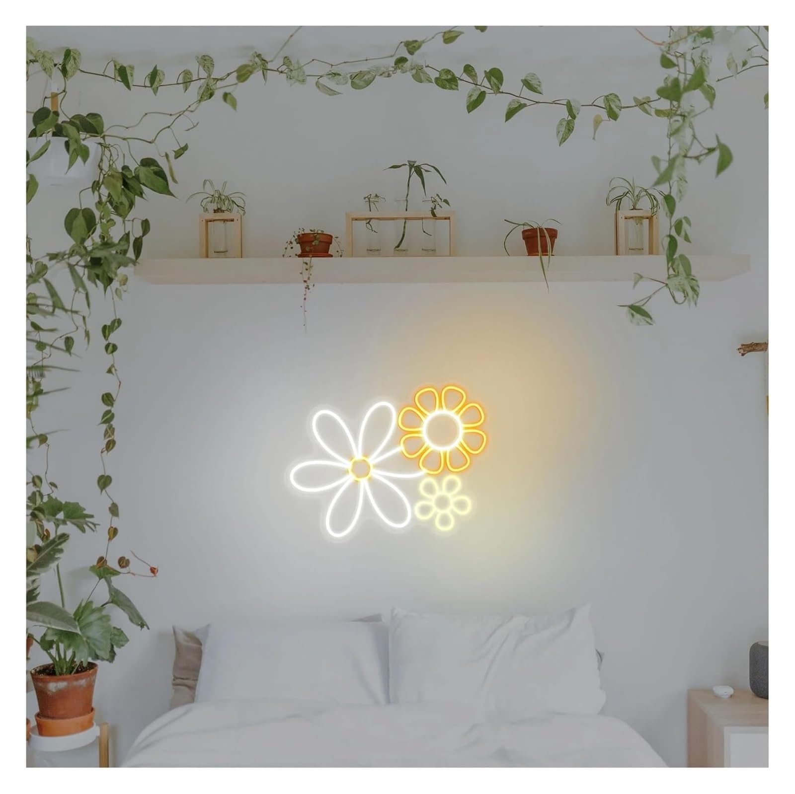 LED Lampada al neon Insegne luminose al per neon, decorazioni fatte a mano a forma di fiore, ideali per negozi dolciumi o camerette
