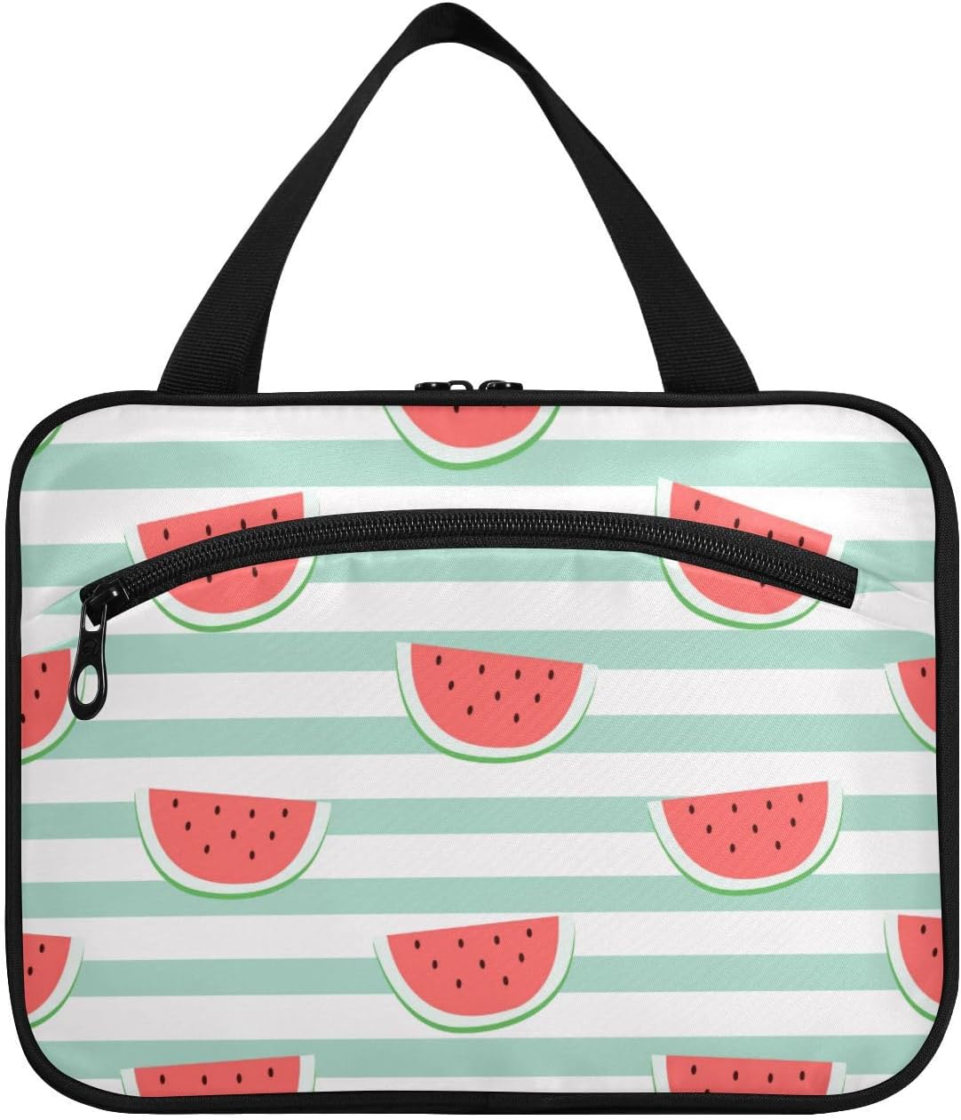 senya Toiletry Bag Travel Bag with Hanging Hook Cute Red Watermelon Slice Makeup Cosmetic Bag Travel Organizer Water-resistant for Toiletries Accessories Shampoo Full Sized Container,L