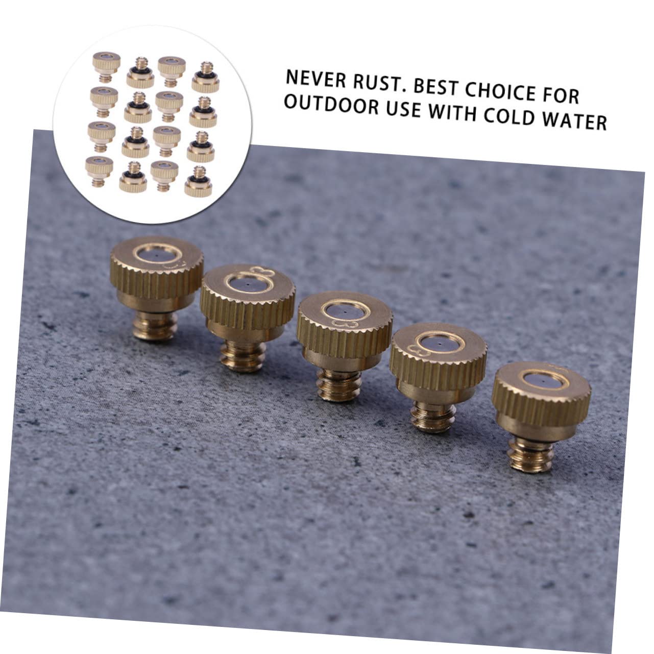 50pièces Brass Misting Nozzle Atomiseur De Brumisation Pour Jardinage Systèmes De Refroidissement Et Irrigation Et Économique