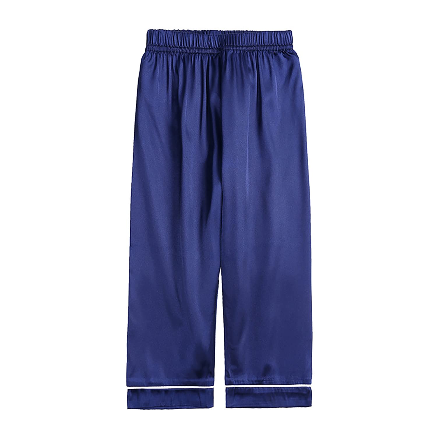 Verve Jelly Ensemble de pyjama 2 pièces en satin de soie pour bébé garçon et fille avec haut boutonné à manches courtes et pantalon de nuit