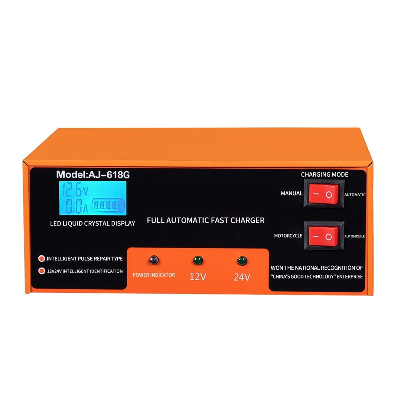 Caricabatterie per Auto Caricabatteria for Auto Riparatore di batterie a impulsi Intelligenti Caricabatterie 12v24v 10A for Display LCD a LED for Camion for Auto