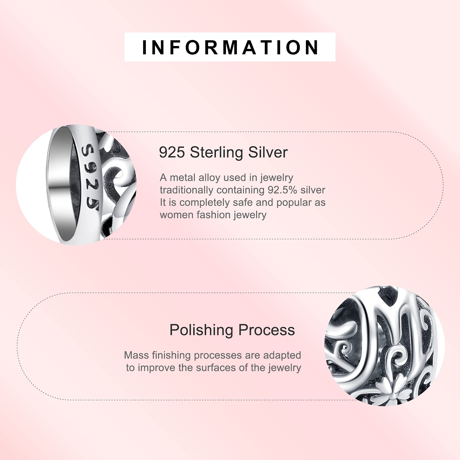 Annmors Charm in argento Sterling 925 con ciondolo a forma di lettera dell'alfabeto, utilizzabile come iniziale o per formare parole, compatibile con bracciali
