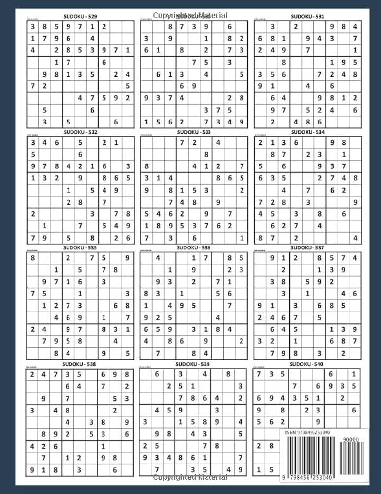 easy-to-hard-sudoku-puzzles-book-for-adults-12-pieces-per-page-1000-easy-1000-medium-1000-hard-sudoku-puzzle-with-solutions-bamorun-lananil-9798456253040-amazon-com-books for Free Printable Hard Sudoku 4 Per Page Easy To Hard Sudoku Puzzles Book for Adults: 12 pieces per page ,1000 Easy ,1000 Medium, 1000 Hard, Sudoku Puzzle with Solutions: BAMORUN, LANANIL: 9798456253040: Amazon.com: Books for Free Printable Hard Sudoku 4 Per Page