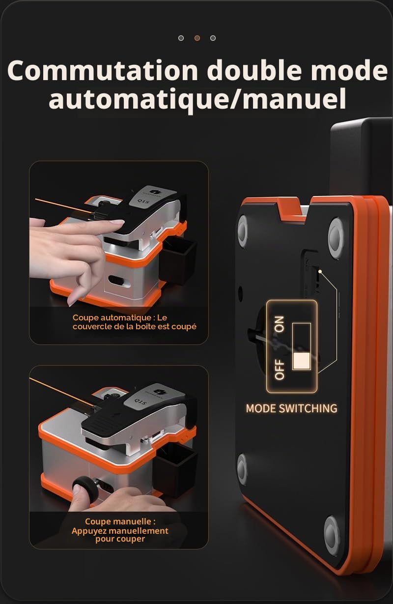 SHX-Q1S-DE Répartiteur de fibre optique, appareil électrique automatique, coupe-câble rechargeable, acier allié, haute précision