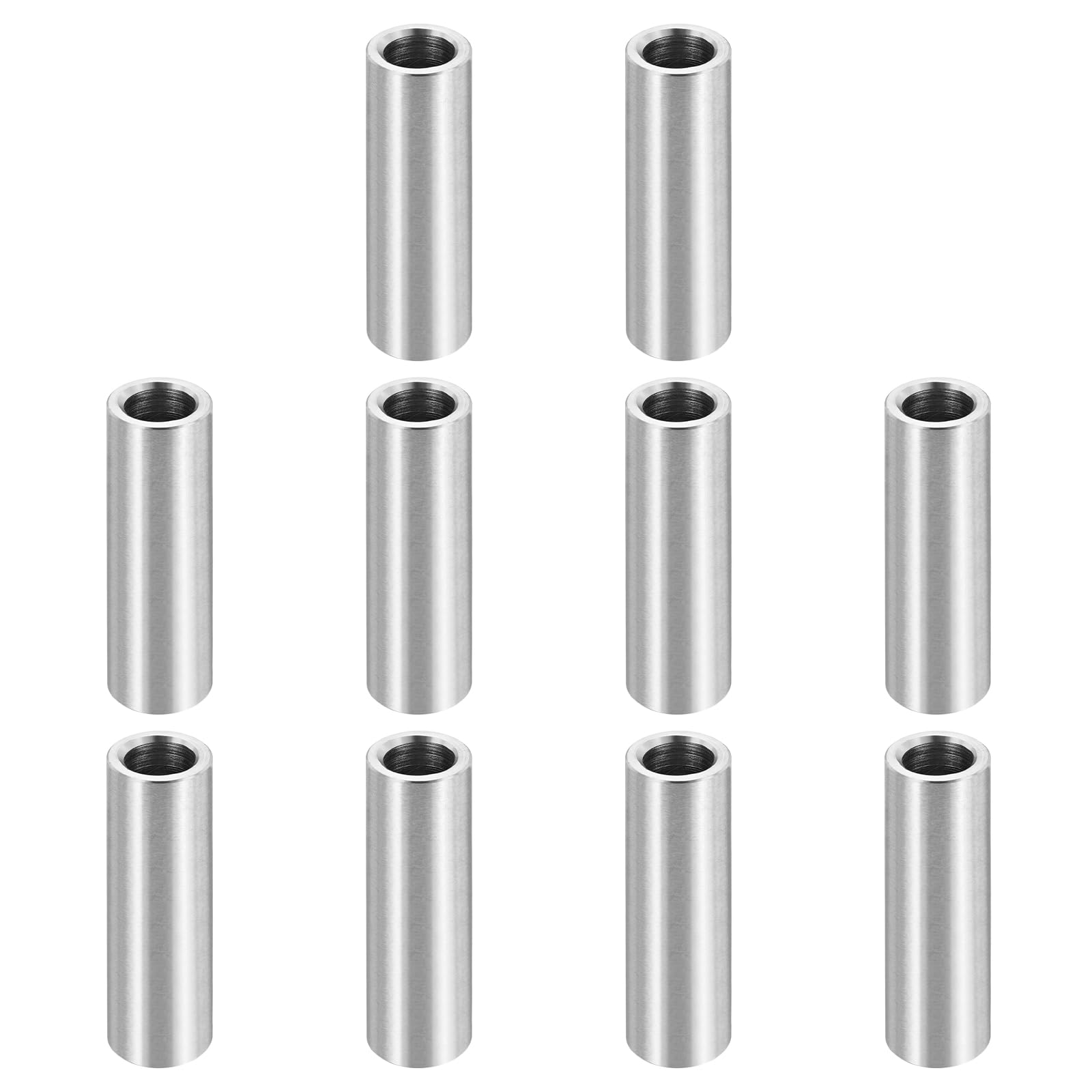 PATIKIL M8 Stainless Steel Spacers, 12Pcs Metal Spacer 8mm ID x 12mm OD x 40mm L Screw Standoff for 5/16" or M8 Screw