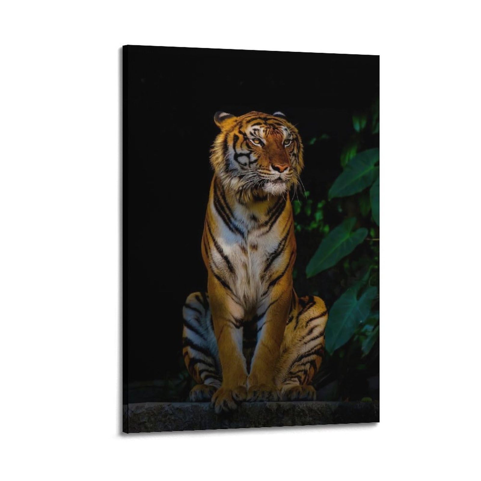 ZSZWHJ Wildlife Poster Sitting Bengal Tiger Poster Decorative Painting Canvas Wall Posters And Art Picture Print Modern Family Bedroom Decor Posters 20x30inch(50x75cm)