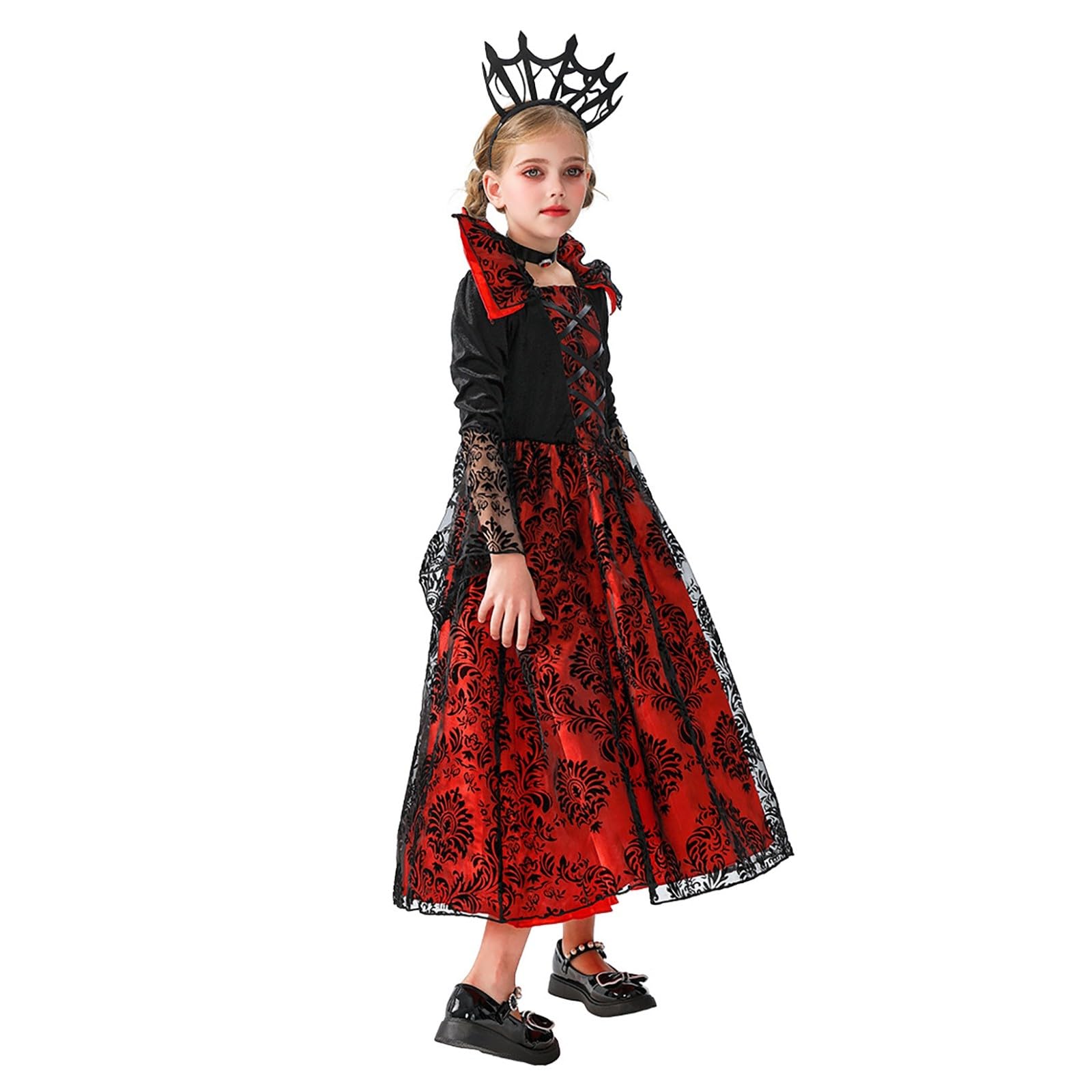 Generisch Costume di Halloween e strega per bambini, abito e vestito