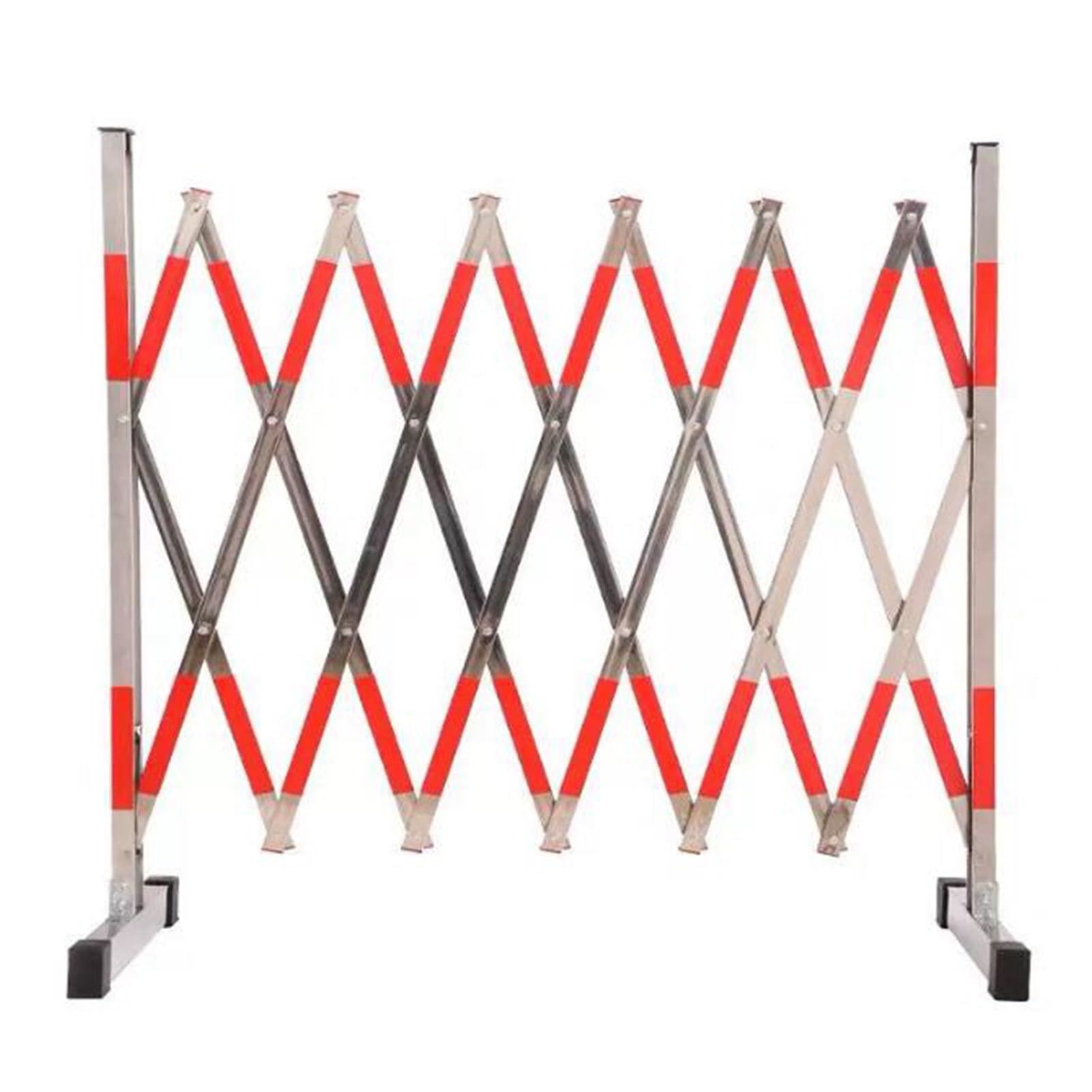 WQPMNYG Security Barrier,Telescopic Stainless Steel Traffic Guardrail, Portable Safety Railing, Foldable Space-Saving Fence for Outdoor Road & Garage Safety (9.8ft/300cm)