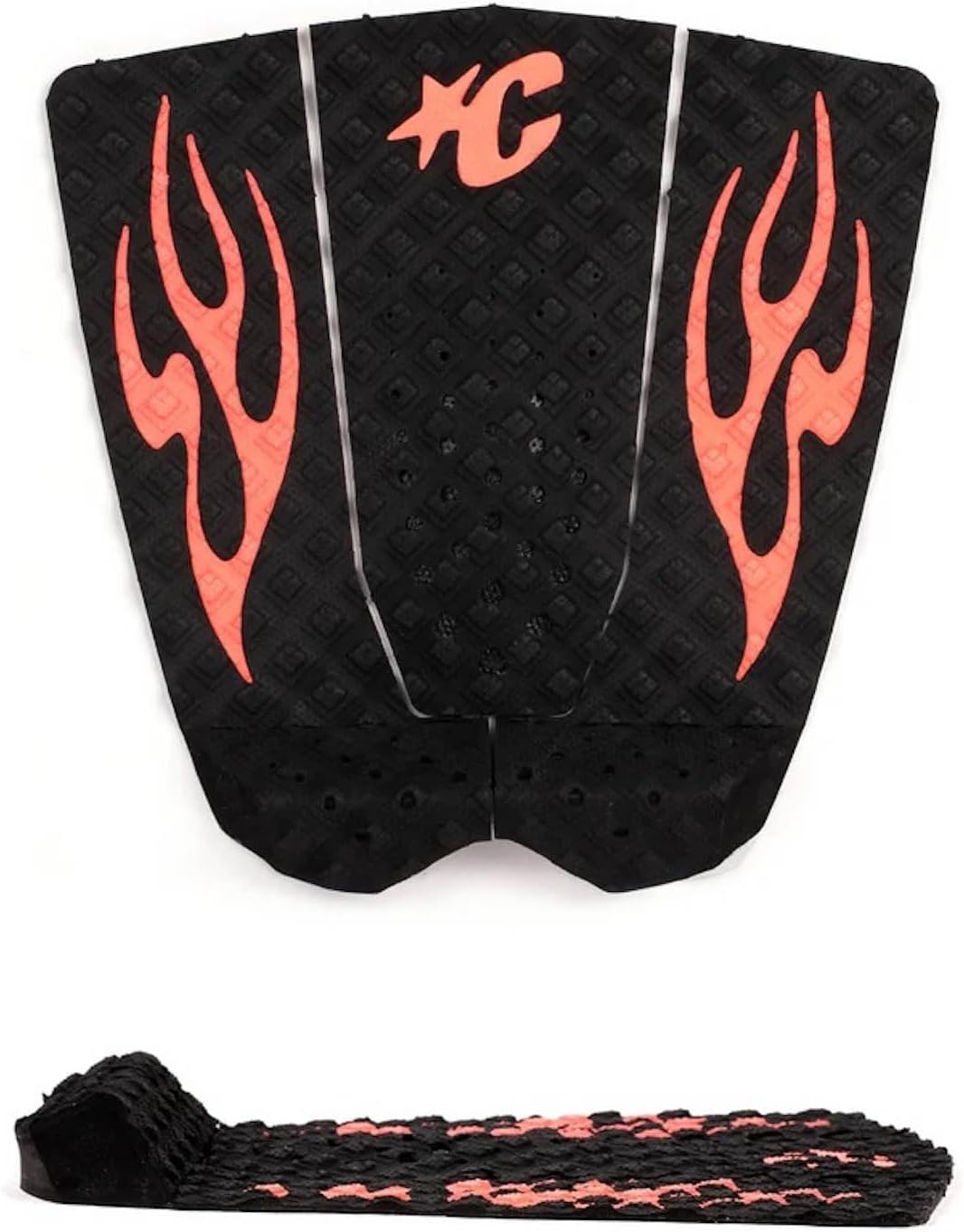 Creatures of Leisure GROM Griffin Colapinto Traction Pad, Black Fluro red Flames