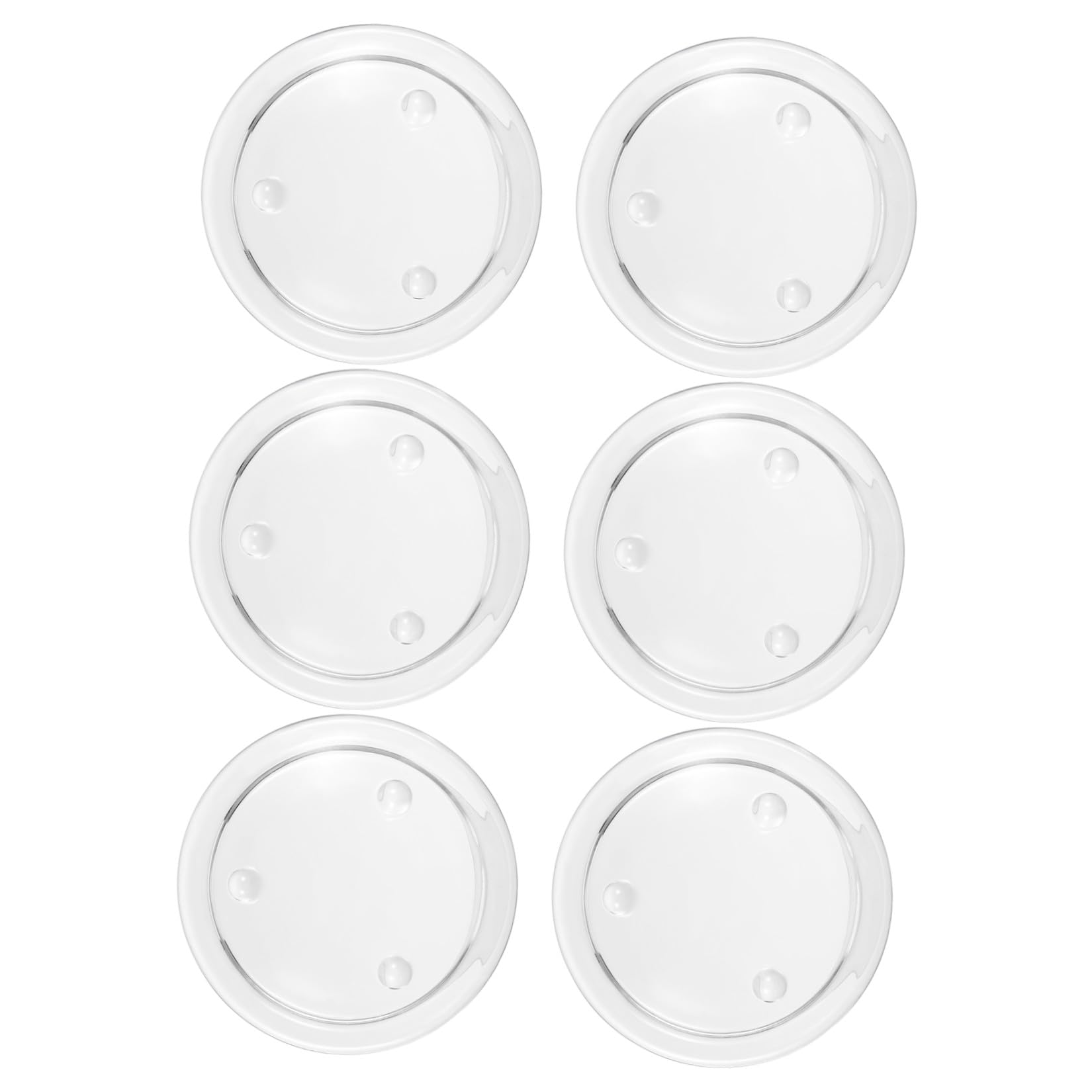 Garneck 6 Piezas Plato Redondo para Velas de Vidrio Transparente para Mesa
