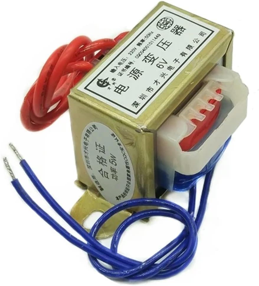 EI41*20 5W Power Transformer 220V/380V to 6V/9V/12V/15V/18V/24V AC AC pin Power DB-5VA (Color : 380V Single V 2 line, Size : AC12V)