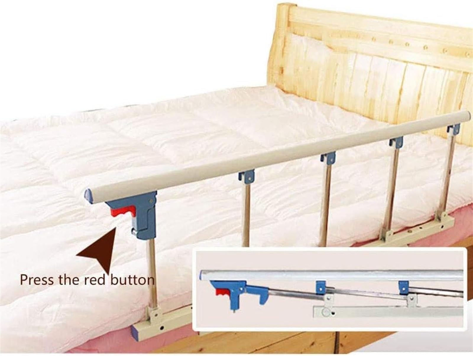 Sponde del Letto for Anziani Protezioni Laterali di Sicurezza for Anziani, Maniglia a Leva ausiliaria for Letto Pieghevole Ringhiera del Letto, Maniglie di Sostegno for disabili