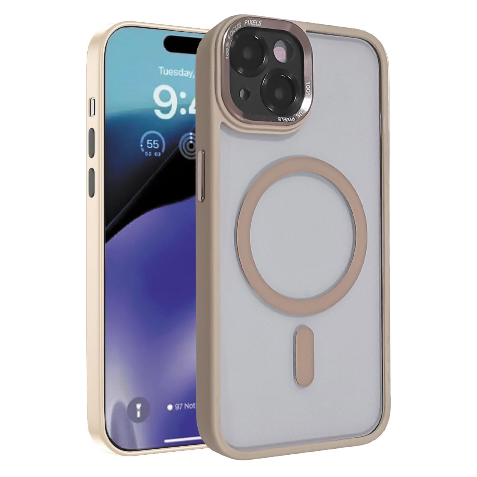 SNZ Magnetic Case for iPhone 15 Mobile Phone Case Compatible with MagSafe
