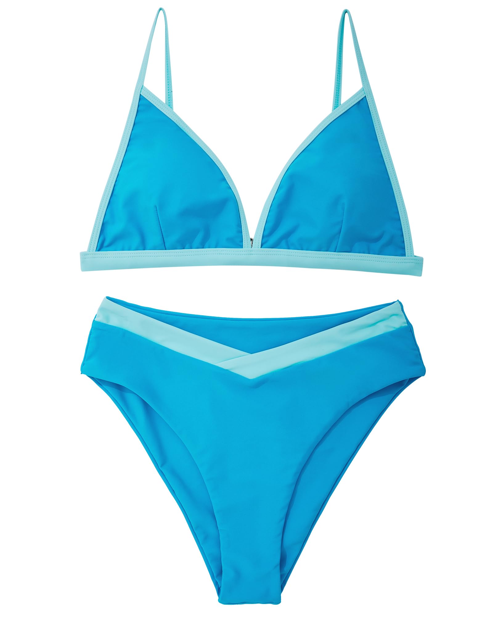SUUKSESS Bikini da donna con push-up a vita alta, 2 pezzi