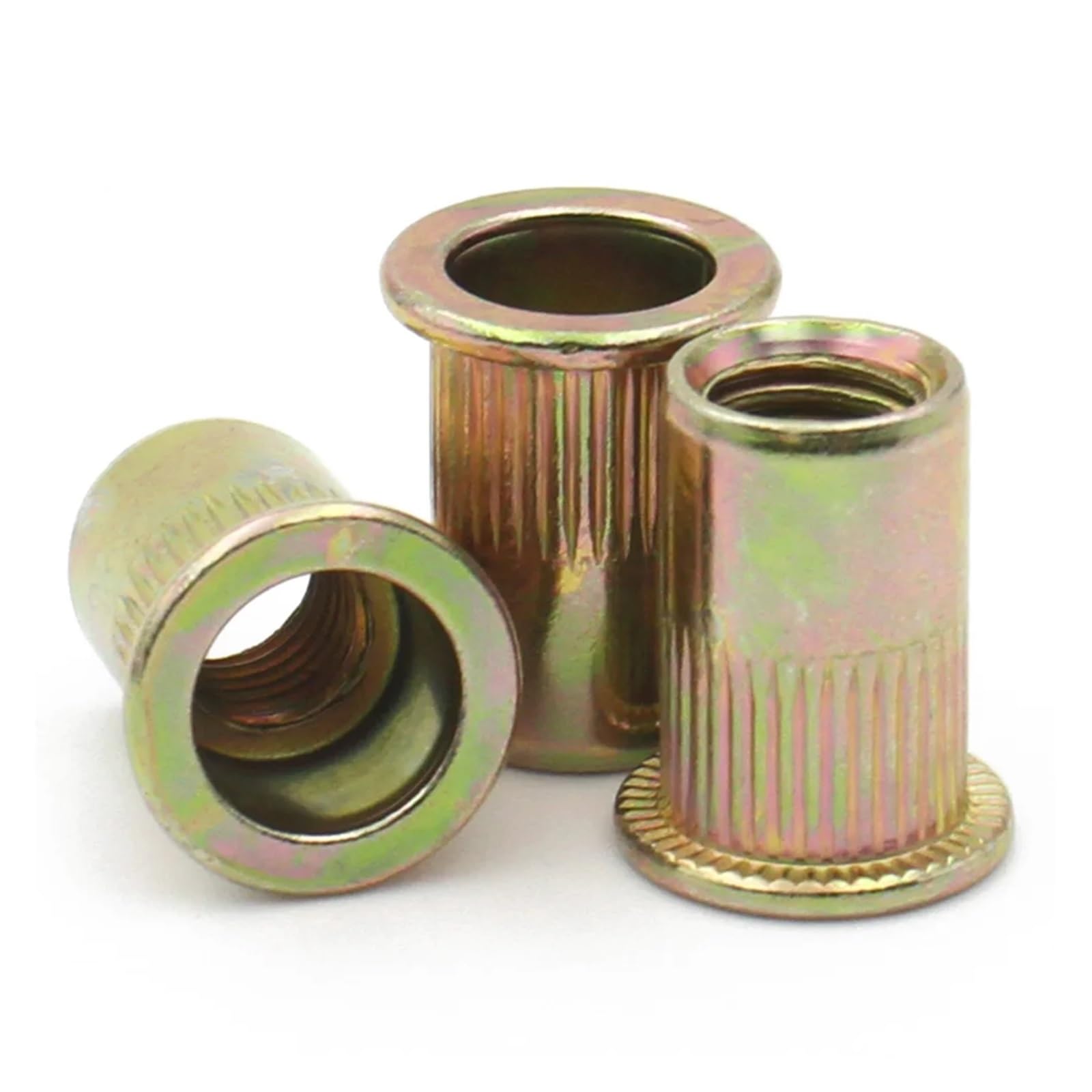 2-30 pz 304 In Acciaio Inox Rivetto Cieco Dado Rivnut M3 M4 M5 M6 M8 M10 M12 Zinco Placcato Inserti Filettati for alloggiamenti Pannelli(304,M12(50pcs))