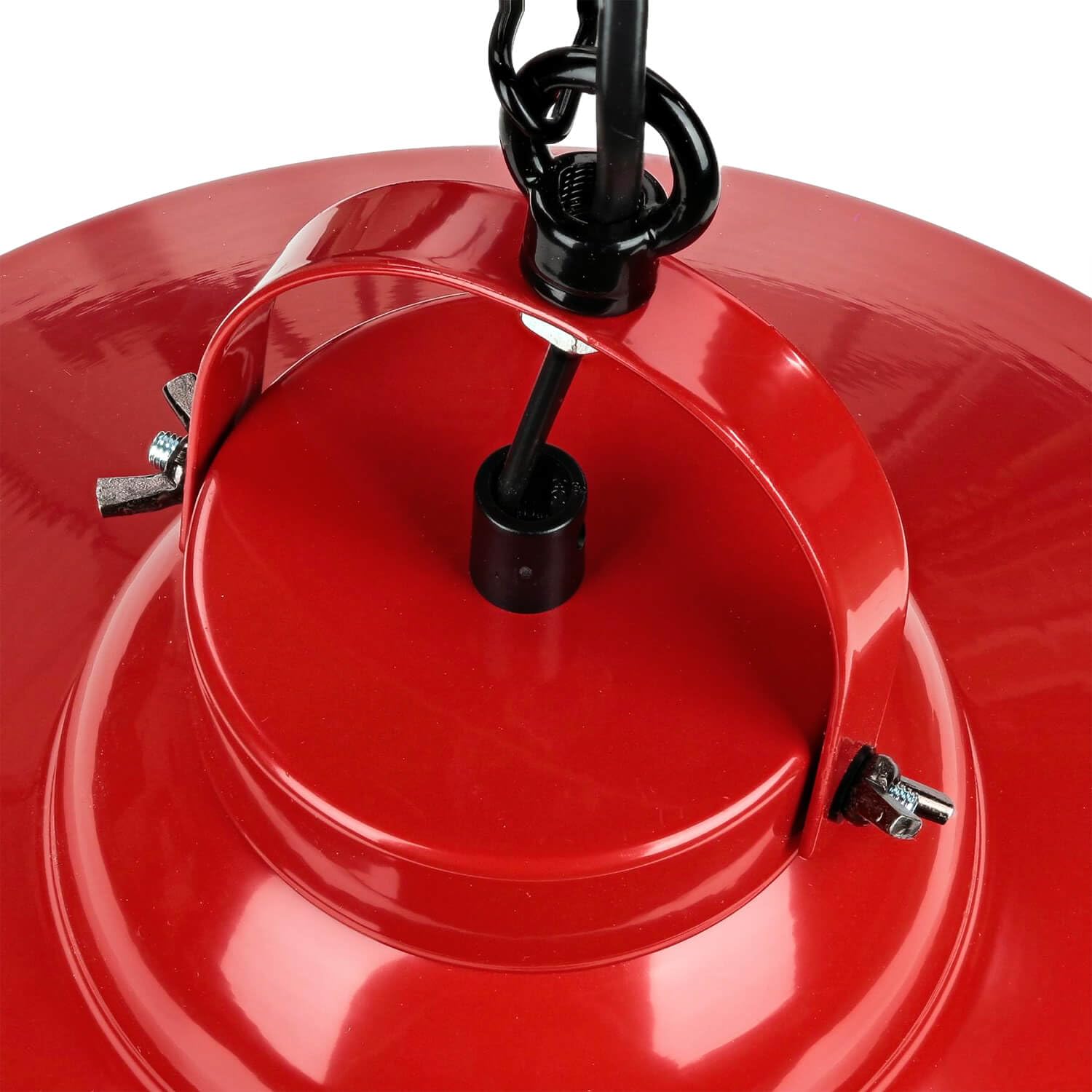 Licht-Erlebnisse Hängelampe Metall Rot Schwarz Küche Wohnzimmer Ø31 cm E27 max. 60 Watt knallig Modern Industrial Esstisch Pendelleuchte IRON