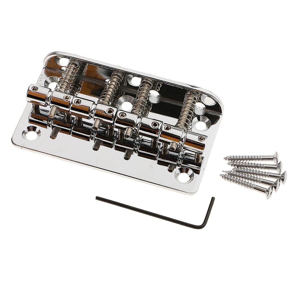 ATORSE Guitar Bass 4 Saddle Bridge Hardtail for 4 Strings Electric Bass Instruments Musical Instruments & Gear | Guitars & Basses | Parts & Accessories | Guitar Parts | Bridges