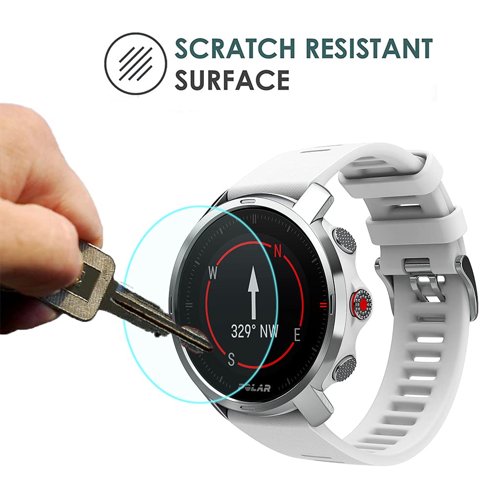 Yoomigle 5 Pack Compatible with Polar Grit X Screen Protector Film for Polar Grit X Smart Watch Screen Protectors Cover Foils Crystal Clear HD Anti-Scratch Anti-Fingerprint - Image 3