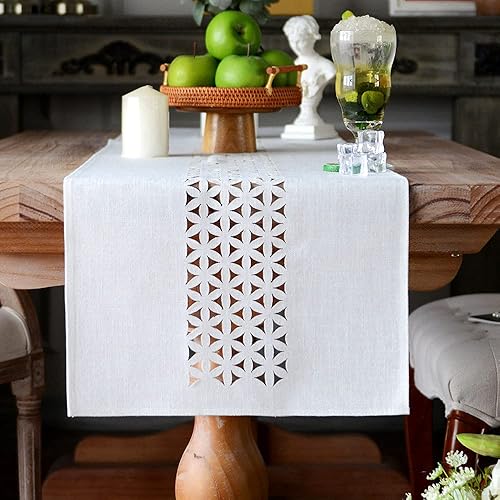 ARTABLE Camino de mesa rectangular de tela para el hogar, jardín, con borde bien recortado para pícnics, interiores y exteriores, comedor, mesas