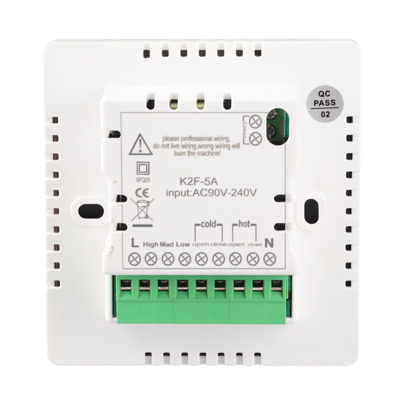 Smart Color Central Air Condither Thermostat Programowalny ekran dotykowy, z programowalnym zasięgiem 5-60 ℃ dla biur centrów handlowych hotele
