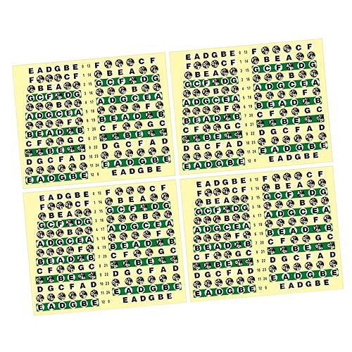 Hoement 10個ギターフレットボードステッカー 音符マップラベル フレットデカール 弦アコースティックギター エレキギター対応 透明