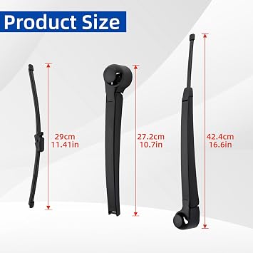 Rear Wiper Arm & Blade Set For Golf 5 Mk4 Mk5 2003-2008