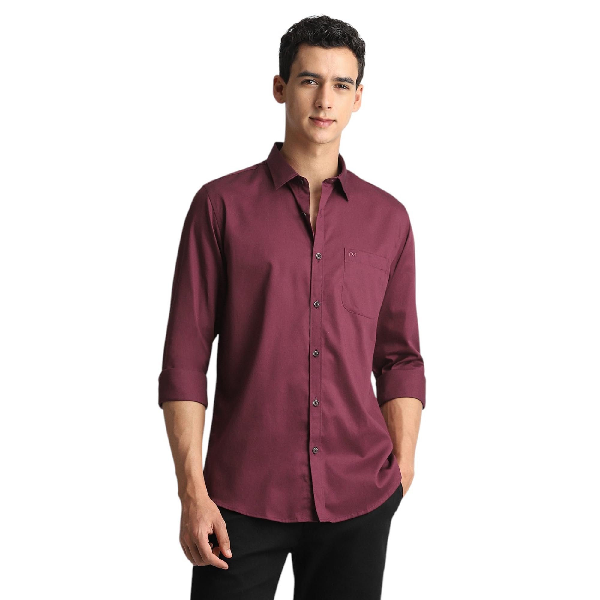 Men’s Slim Fit Full Sleeve Casual Shirt in Twill Weave Cotton