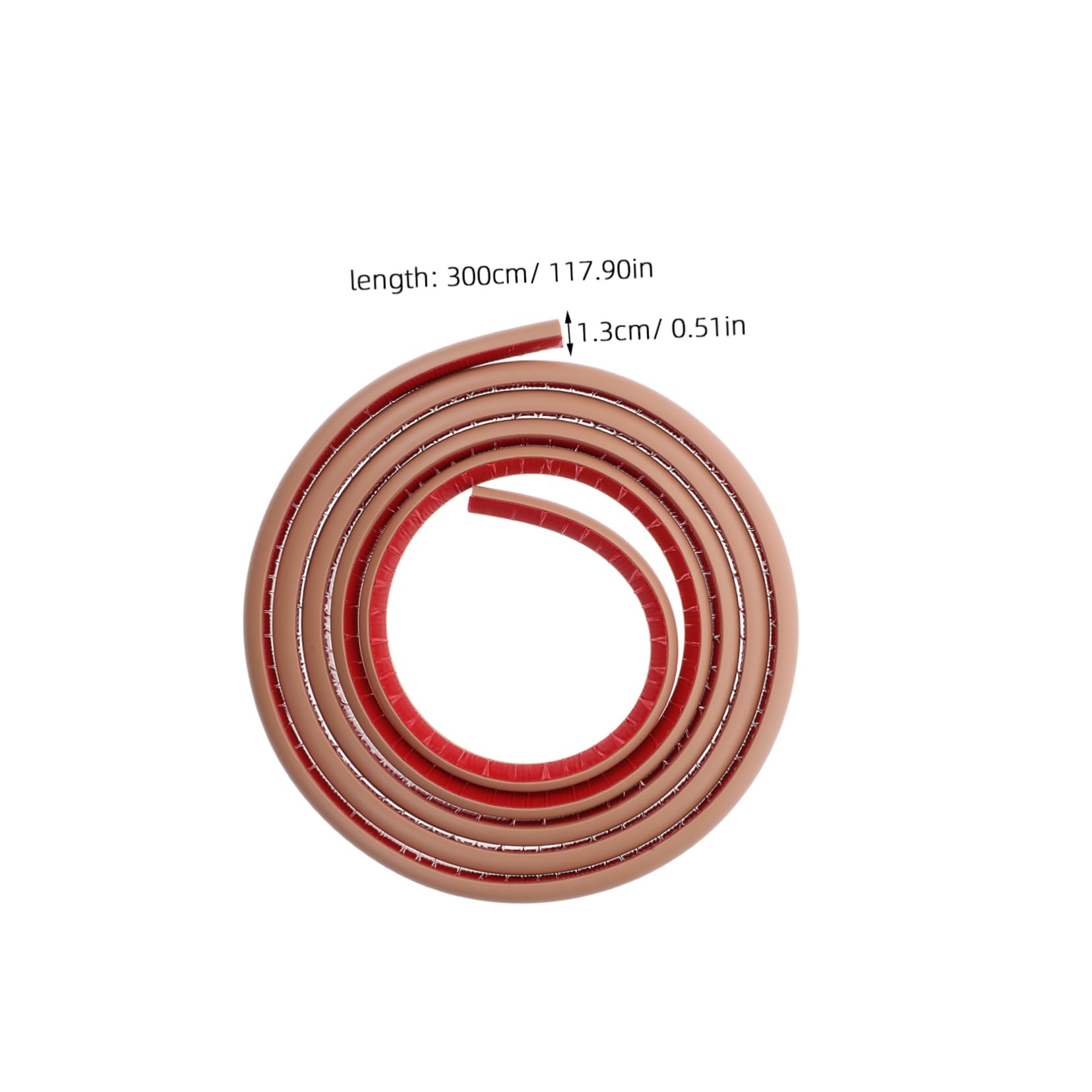 FUNOMOCYA Stylish PVC Molding Caulk Strip 3m Long Self-Adhesive Trim for Wall Floor Stairs Corners and Bathtub Protection