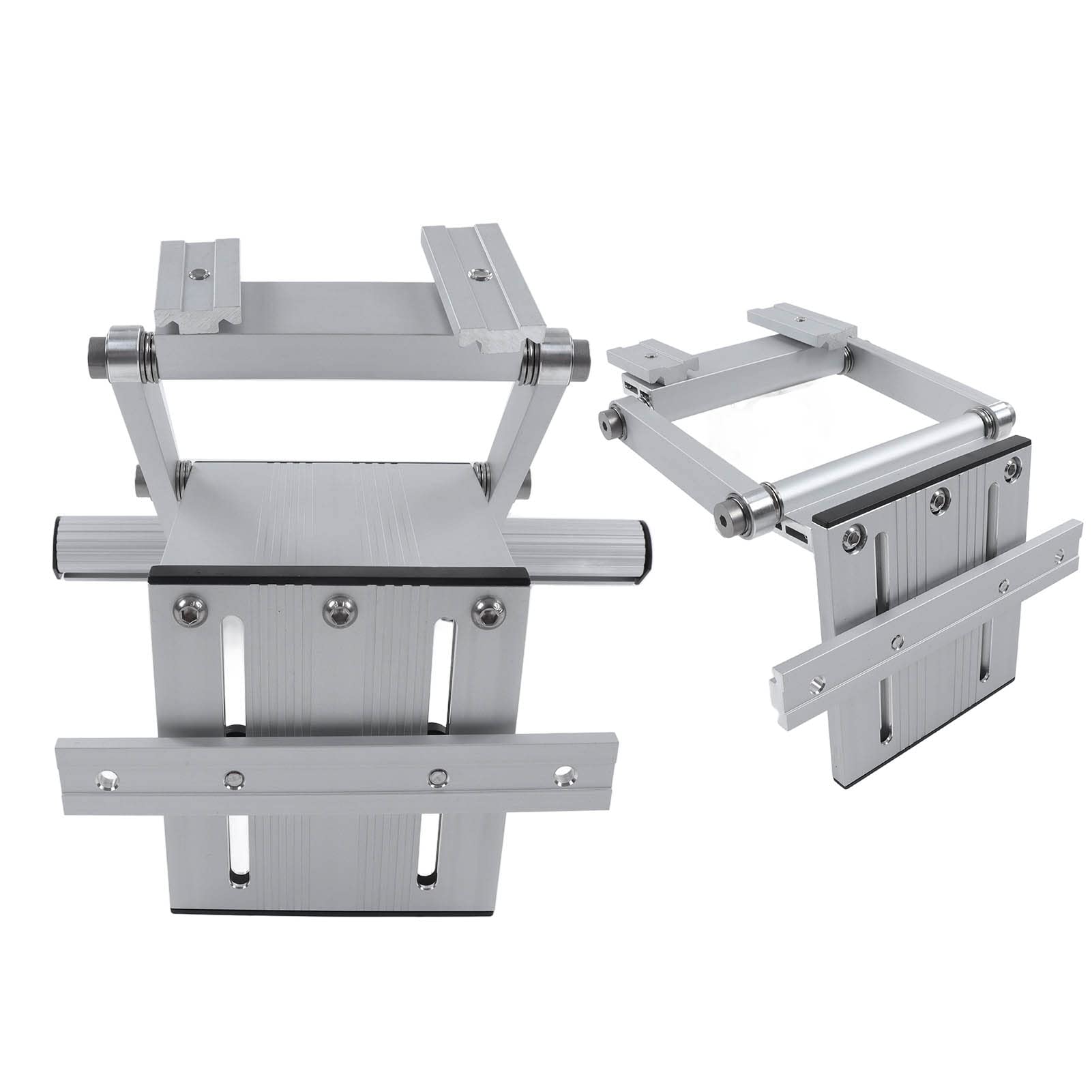 Riel de Guía de Elevación de Sierra Circular, Ajuste de Altura Sistema de Elevación de Riel de Guía de Aleación de Aluminio Accesorios de Carpintería para Corte de Paneles de Carpintería