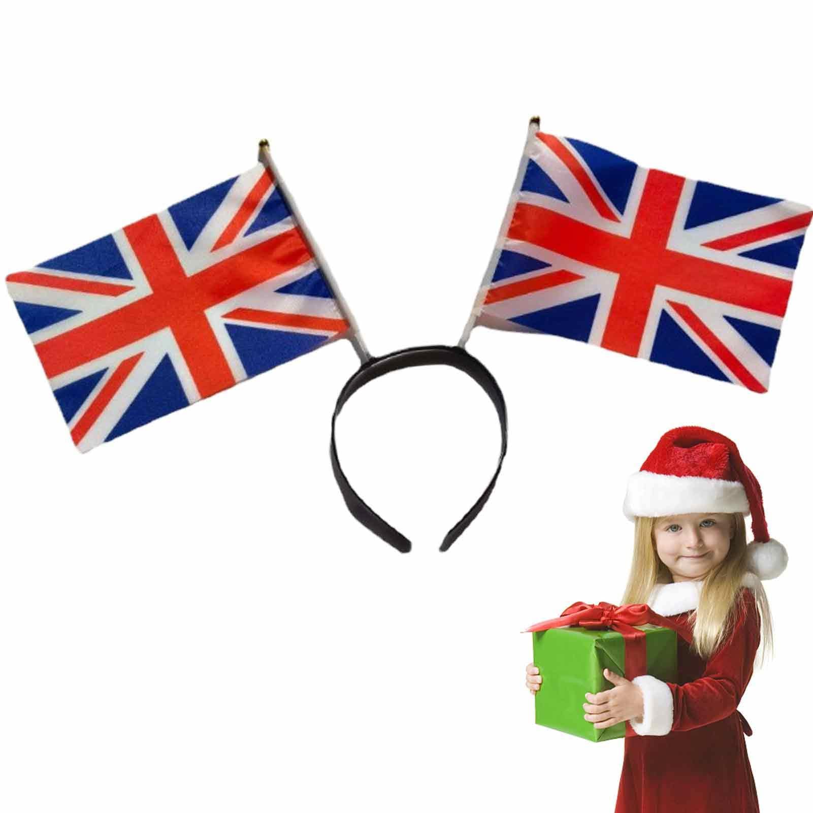 Union Jack Hairband, Union Jack Headband With English Flags, King Charles III Coronation Decoration Hair Hoop, Union Jack Head Band, Head Bands Photo Props British Party Decorations