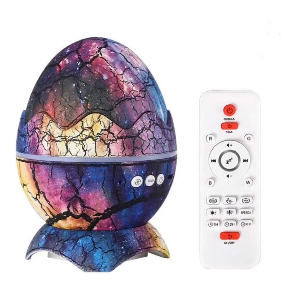 Projecteur d'œufs de dinosaure, petite Source de lumière nocturne réglable, Bluetooth intégré, chambre à coucher, bruit blanc, lumière de sommeil for enfants ( Color : 4.7inchx5.5inch , Size : Interst