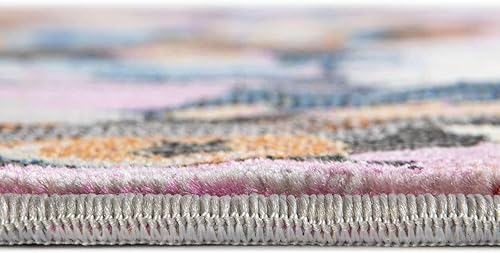 Miniatura 4 de Unique Loom Blossom Collection - Alfombra de área, color negro (2 x 6 pies, color negro)