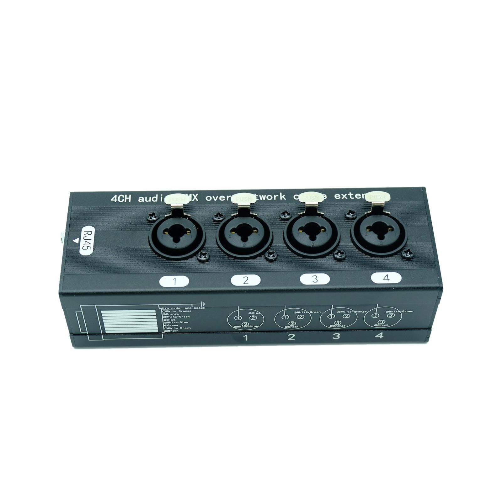 XLR Extender Ethernet Gigabit Snake Combiné Port Adaptateur Multiréseau Convertisseur 4 Canaux Flexible Audio Vidéo Convient pour Réunion Séminaire St, Combinaison Xlr 11