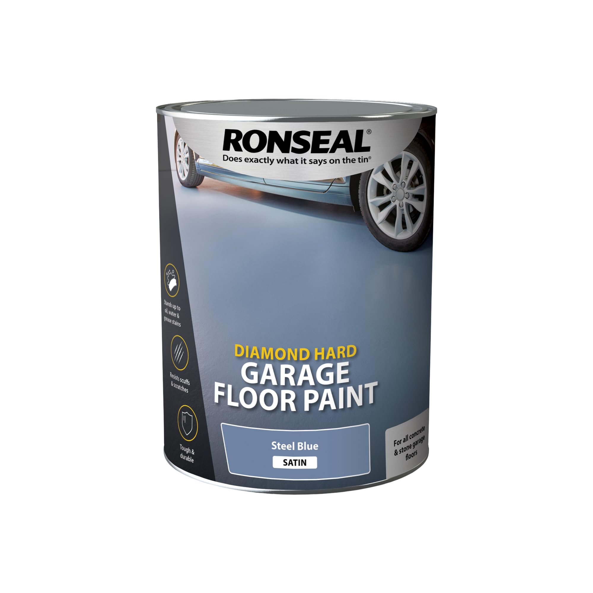 DHGFPSB5L Diamond Hard Garage Floor Paint Steel Blue 5 Litre