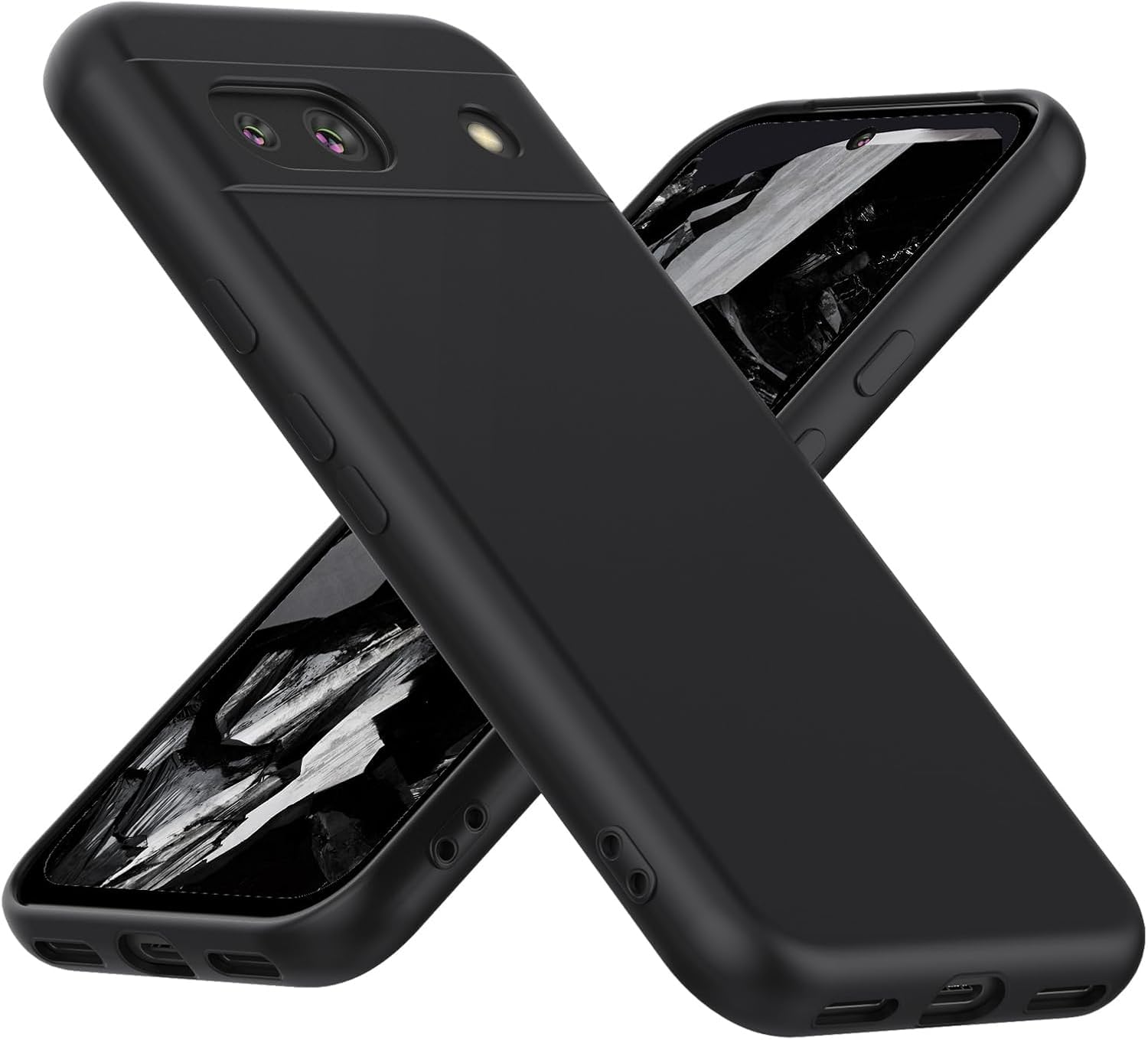Kapa Matte Protective Lens Flexible Back Cover for Google Pixel 8A | Slim Silicone with Soft Lining Shockproof Full Body Bumper Case (Black) (B0D8JF4WK7) Amazon Price History, Amazon Price Tracker